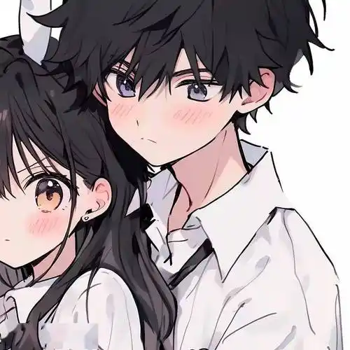 情侣头像丨撞到你心巴的情侣头像_xhs_长发_男生