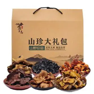zoci年货礼盒装东北长白山草蘑特产山珍干货蘑菇菌菇送礼佳品礼品 600