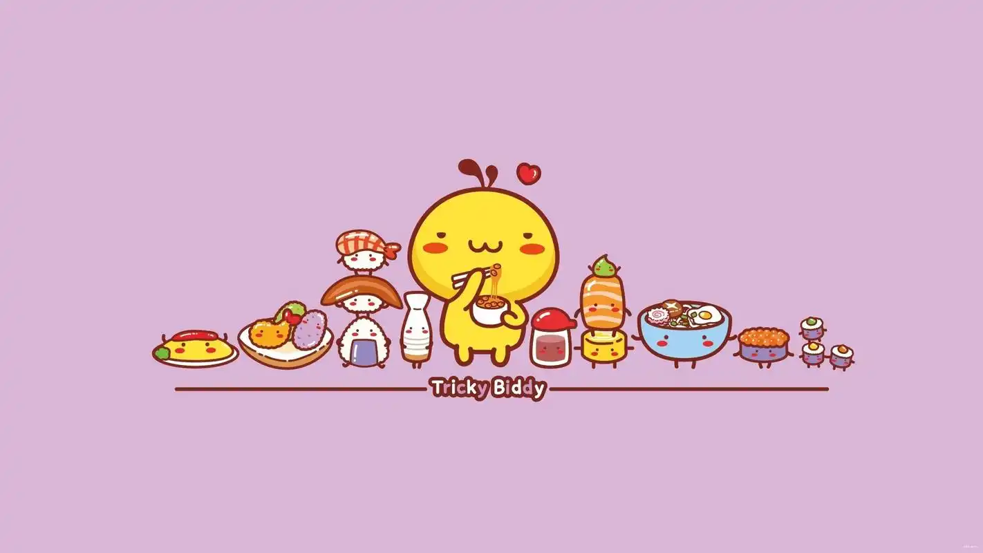 油爆叽丁爱美食超清电脑桌面壁纸,分辨率为1920x1080