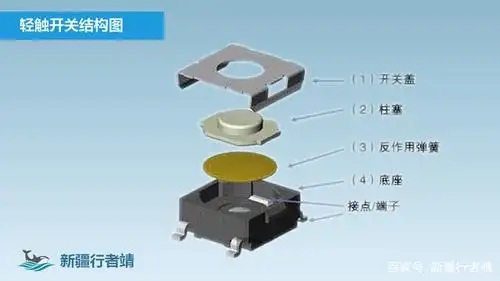 点按式轻触开关内部结构
