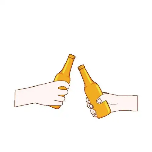 干杯欢庆碰酒瓶庆祝动图gif