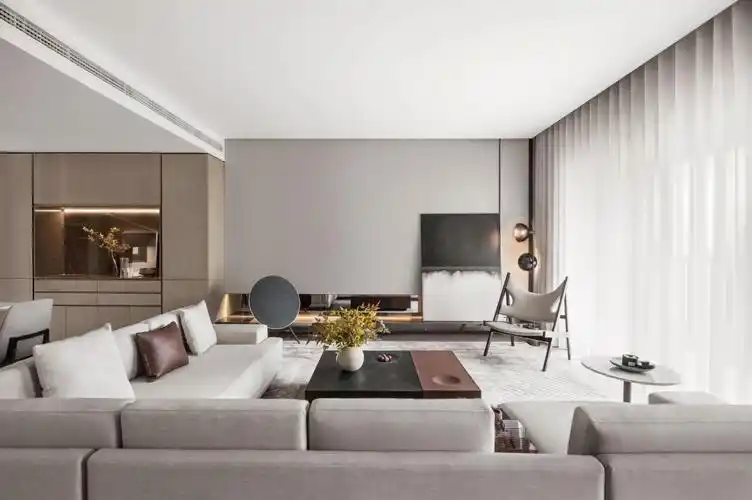 大户型现代简约客厅装修效果图