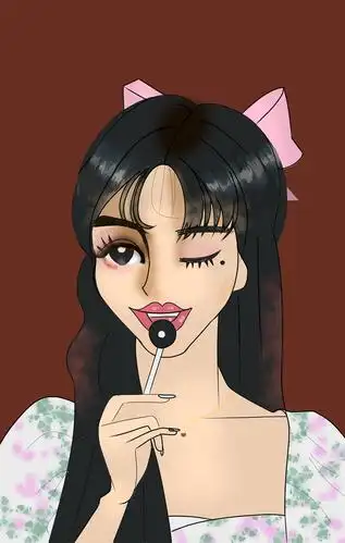 今天画了韩国明星lisa