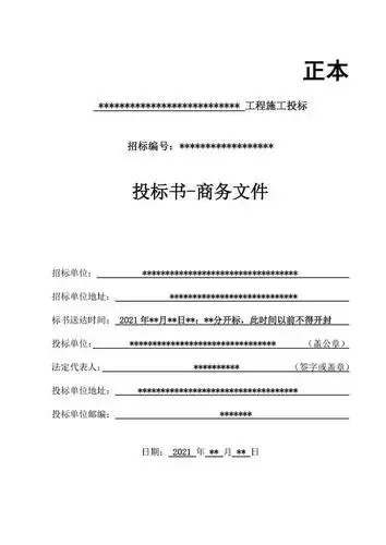 投标封面-建筑工程-01