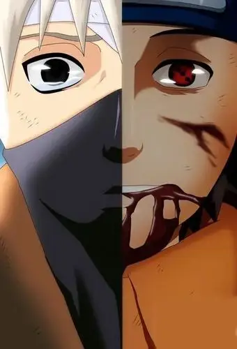 火影忍者壁纸/卡卡西带土半脸壁纸图片