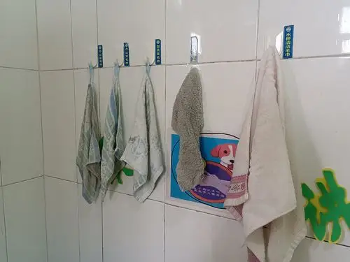 卫生间,抹布要有规定的位置