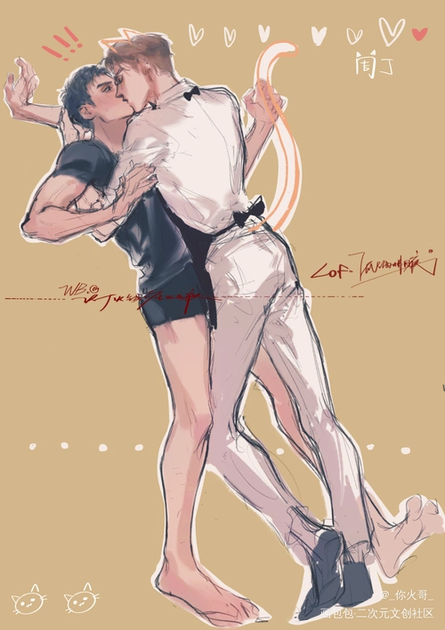 喵喵喵啾啾_老婆孩子热炕头188男团周丁丁小伟周谨行平涂日系同人绘画