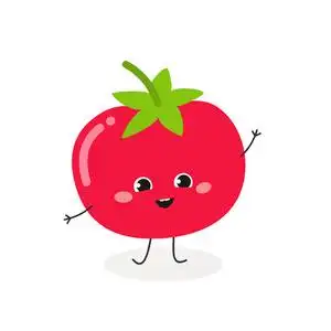 快乐卡通西红柿的矢量图解照片