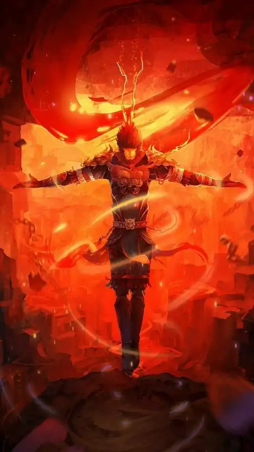 霸气插画大圣归来孙悟空主题壁纸,中国动漫板绘壁纸图集新传统手稿孙