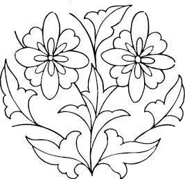 对称花朵简笔画 第1页