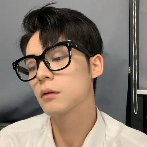 韩版复古方形镜框男潮眼镜帅气防蓝光大脸粗黑框眼镜架近视带度数亮