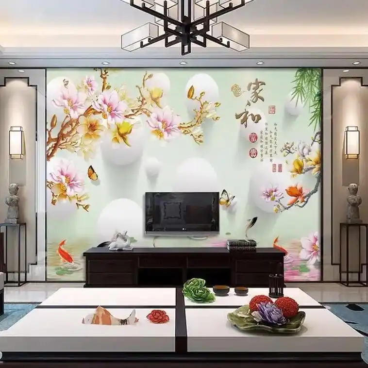 8d立体凹凸壁画电视背景墙壁纸简约现代3d墙纸影视墙装饰客厅 - 抖音