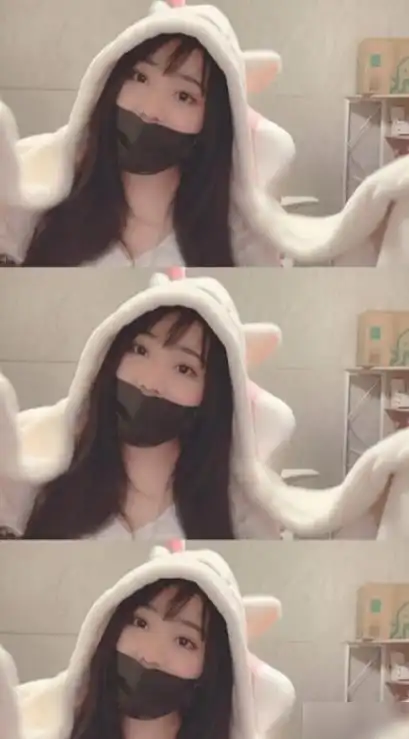 网红一条小团团直播不小心露脸看清怼脸素颜后出道吧