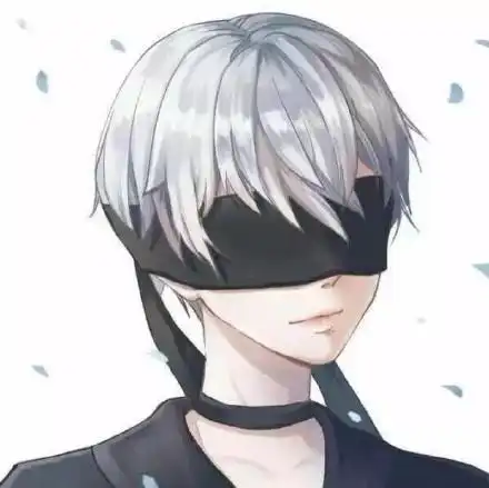 蒙眼情头男生 - 今日份的情侣头像