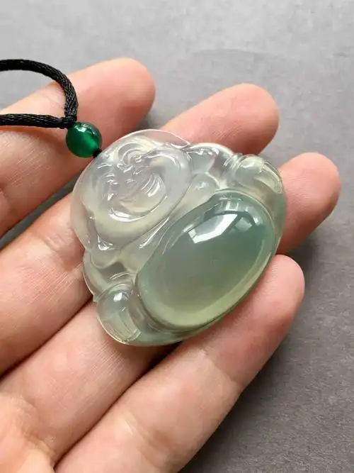 高冰种晴水翡翠大弥勒佛