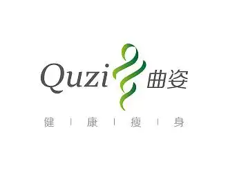 曲姿logo瘦身减肥美丽曲线女人简约