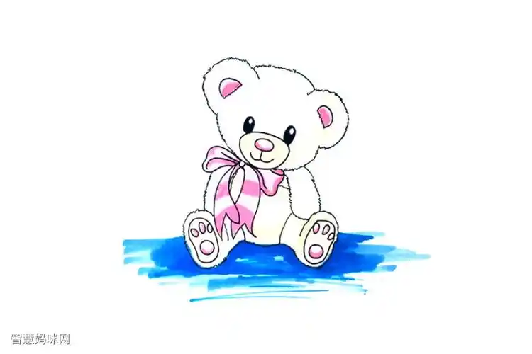 可爱小熊玩具简笔画画法