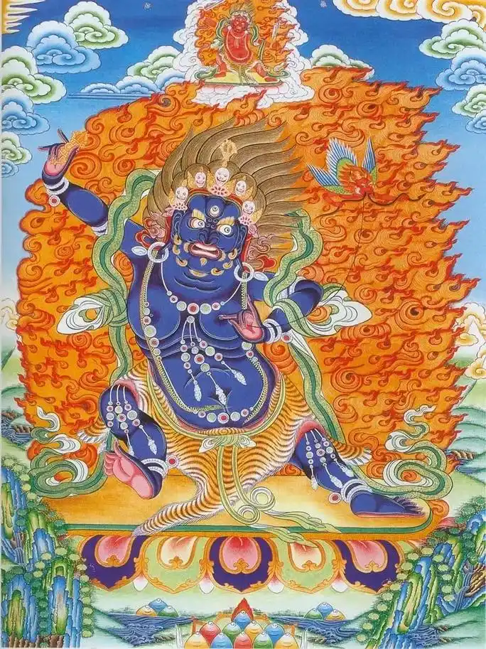 雪域三怙主之   金刚手菩萨.金刚手菩萨是大势至菩萨忿怒相, - 抖音