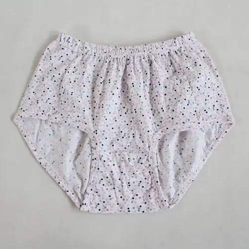 中老年女士纯棉三角内裤 夏季薄款高腰女三角裤 100%棉大码女内裤