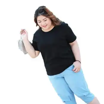 女装t恤新款遮肚子大码胖mm宽松棉圆领短袖肥婆上衣200斤白色v领打底