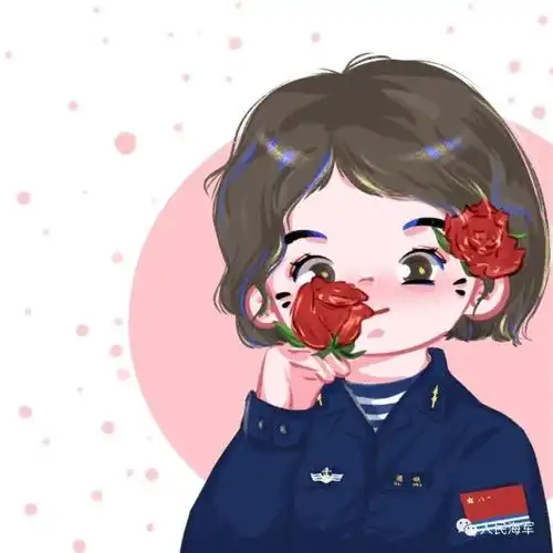 女军官,女兵,女文职,一组超可爱的动漫头像送给最美的你们