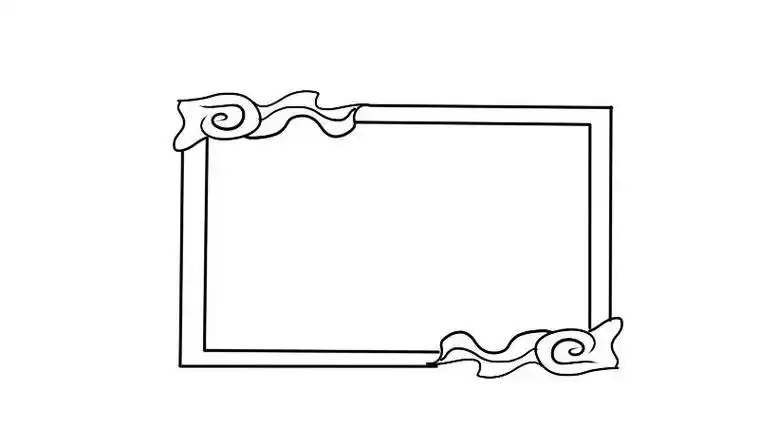 思维导图边框古风简笔画