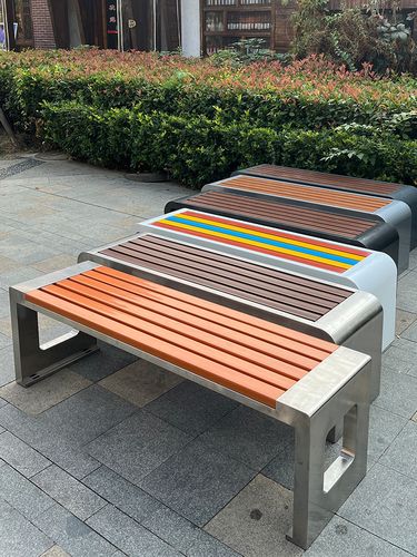 户外公园椅塑木长条椅商场室外休息长凳广场小区园林景观长椅