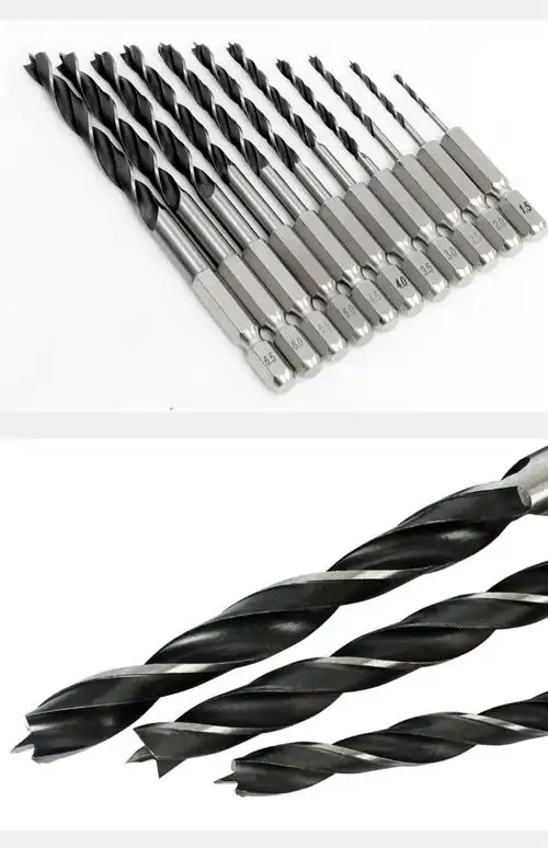 六角柄三尖木工钻头打孔支罗钻电钻转头木材木板开孔专用 六角柄4.