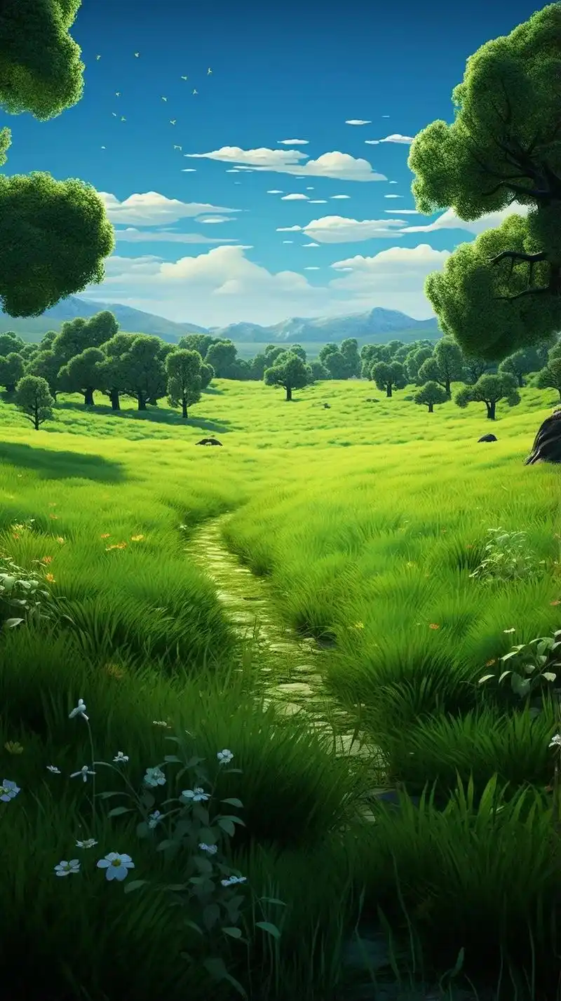 绿色养眼.#治愈系风景 #蓝天白云绿草地 #绿色壁纸 #美图 - 抖音