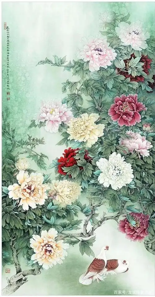 工笔国画牡丹欣赏!