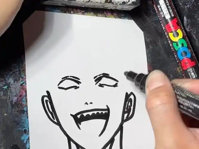 40秒挑战画出《电锯人》电次?