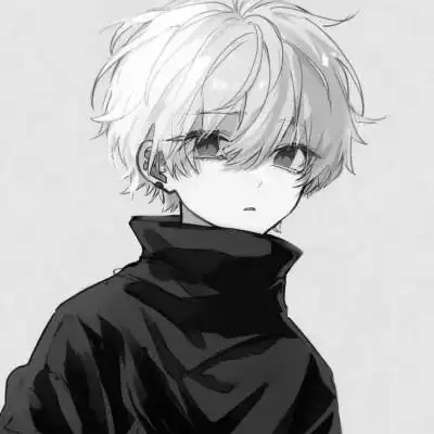 冷酷帅气黑白动漫男头像