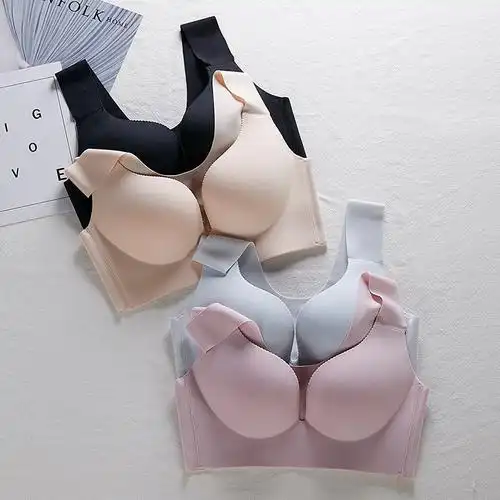 日本内衣女无钢圈婴儿棉防下垂聚拢收副性感抹胸