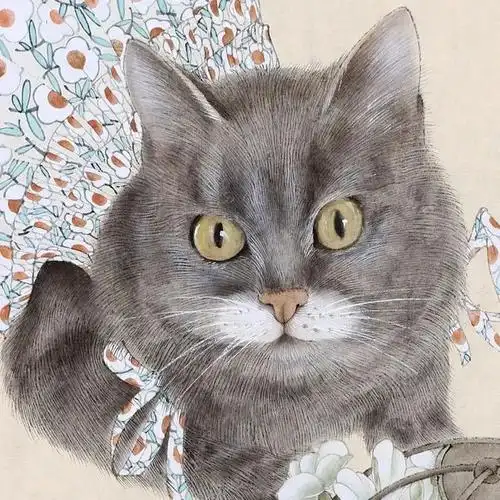 【国画天地】张云老师笔下的猫,乖巧伶俐,讨人喜欢|绘画|猫咪_网易
