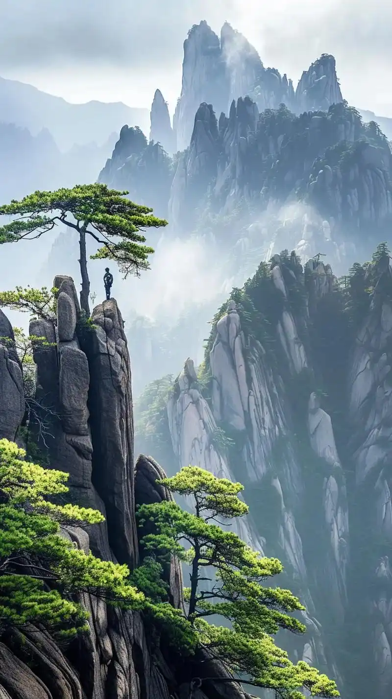 黄山的山峰,峡谷,瀑布,溪流等不同景致,让你感受到大自然的神奇和奥妙