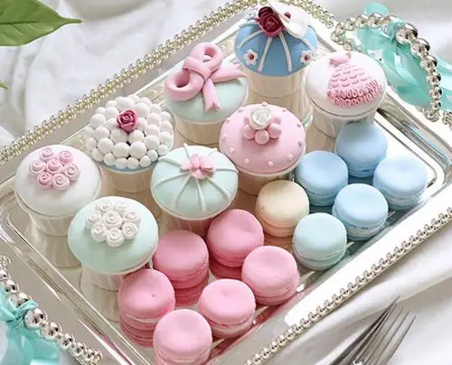 粘土纸杯蛋糕 粘土马卡龙