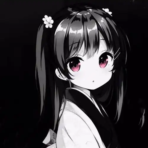 微丧二次元黑白女生高清头像