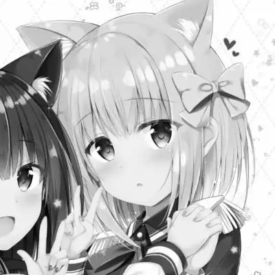 90张黑白动漫女闺蜜头像_闺蜜姐妹女生头像_头像屋