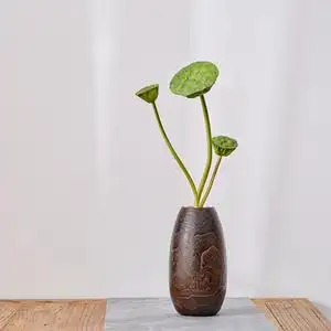 2021木1迷你日式小花瓶客厅摆件木质花器工艺品干花插花禅意创意