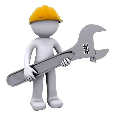 装修施工安全生产3d小人工人拿扳手png素材