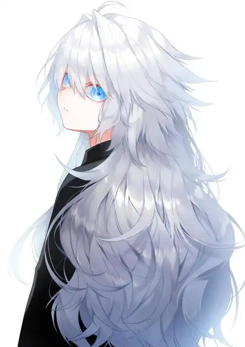 白头发原创创作白发白肌-触站