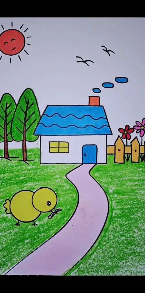 画画原来如此简单#简单的风景画,一起来学习吧