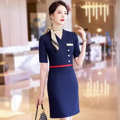 空姐连衣裙女气质