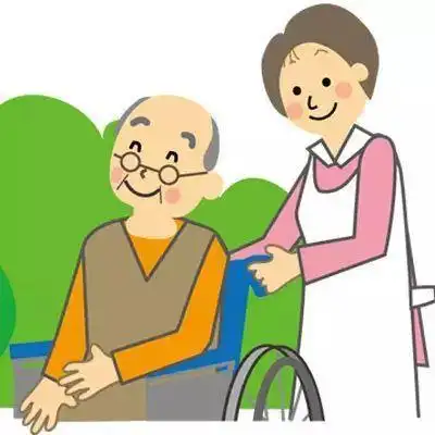护理老人简笔画