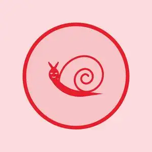 可爱的彩色蜗牛标志模板照片