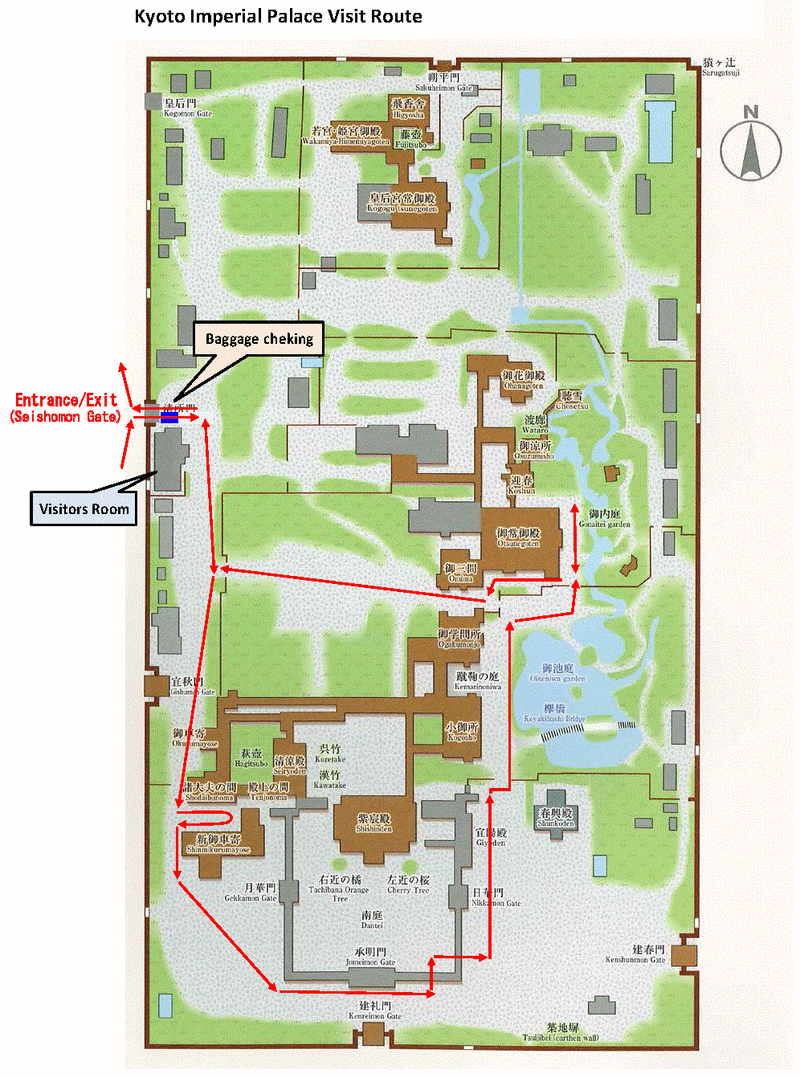 宫殿的建造主要有两种,一种是以平安时期的贵族住宅为起源的"寝殿造"