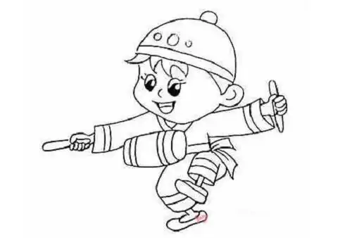 小朋友敲鼓简笔画画法 小人简笔儿童画图片彩色