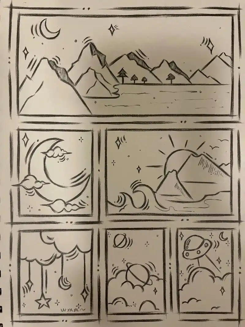 铅笔绘画|分镜插画.临摹@大帅帅 #一起学画画 #临摹 #画 - 抖音