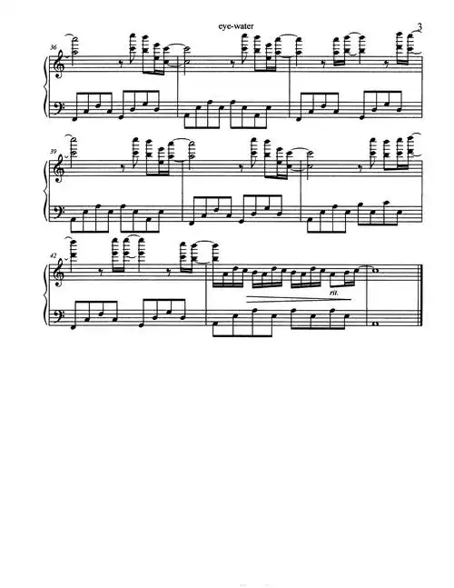 求进击的巨人eye-water钢琴谱