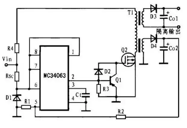 升压模块34063外接mos扩流时,为什么还要接一个pnp三极管?谢谢.